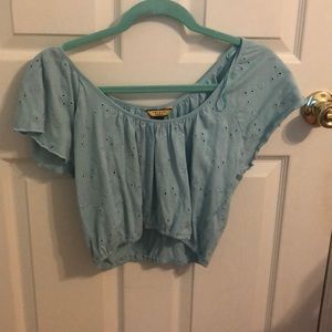 Blue crop top